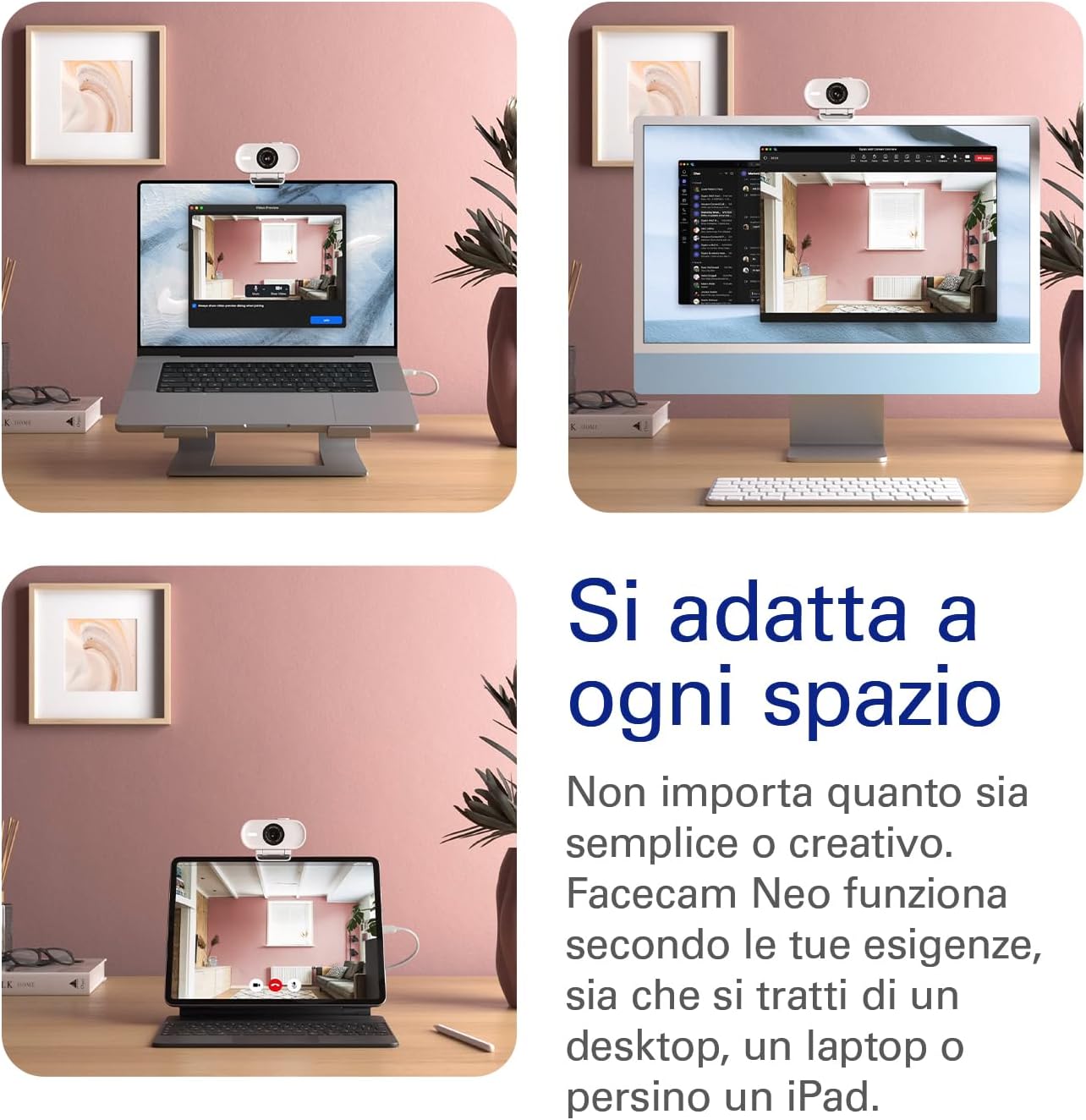 Elgato Facecam Neo – Webcam Full HD con copriobiettivo scorrevole, correzione della luce, per videochiamate, streaming, Teams/Zoom/Slack/OBS/Twitch/Youtube e altro – USB-C/Plug & Play su PC/Laptop/Mac – immagine 8