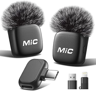 Wireless Lavalier Microphone for iPhone, iPad, Android Phone