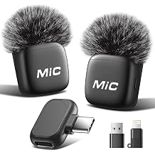 Wireless Lavalier Microphone for iPhone, iPad, Android Phone