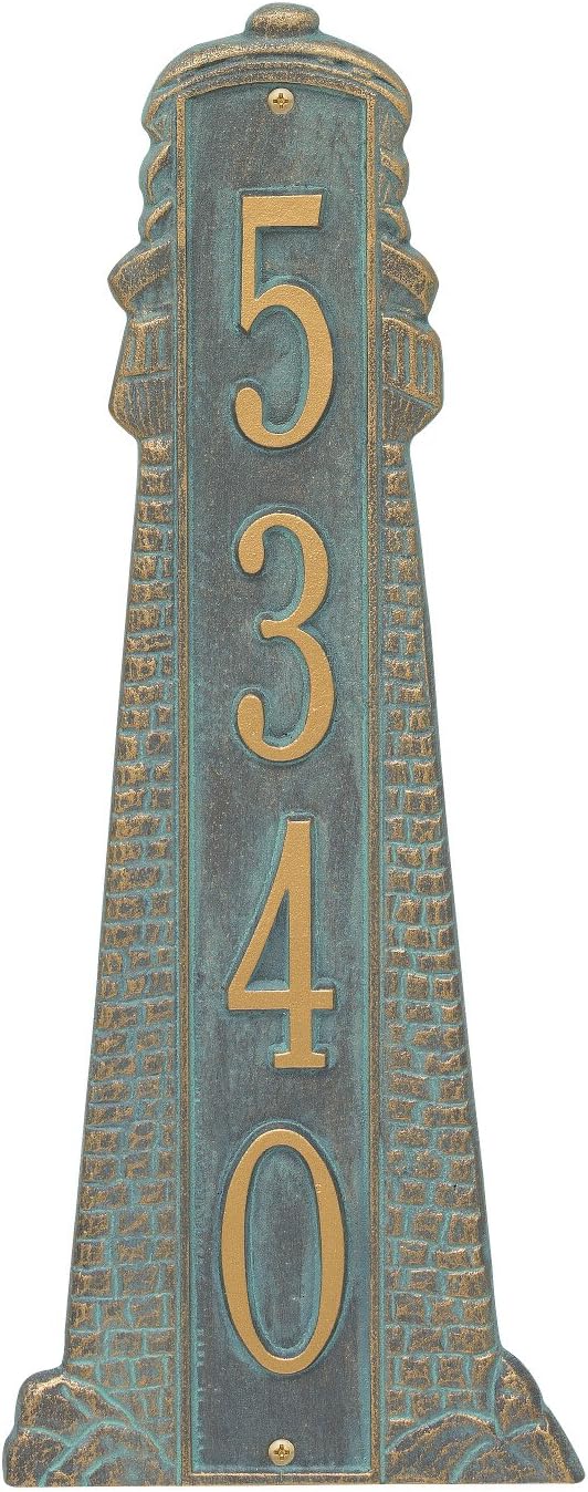 Whitehall Custom Vertical Lighthouse Address Plaque 18”H x 7”W (1 Line)