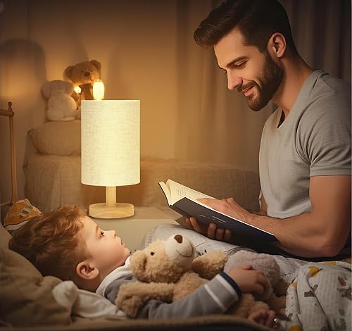 Miniatura 6 de Lámpara de mesa pequeña para dormitorio, lámparas de noche para mesitas de noche, lámpara de luz minimalista para mesita de noche, lámparas de