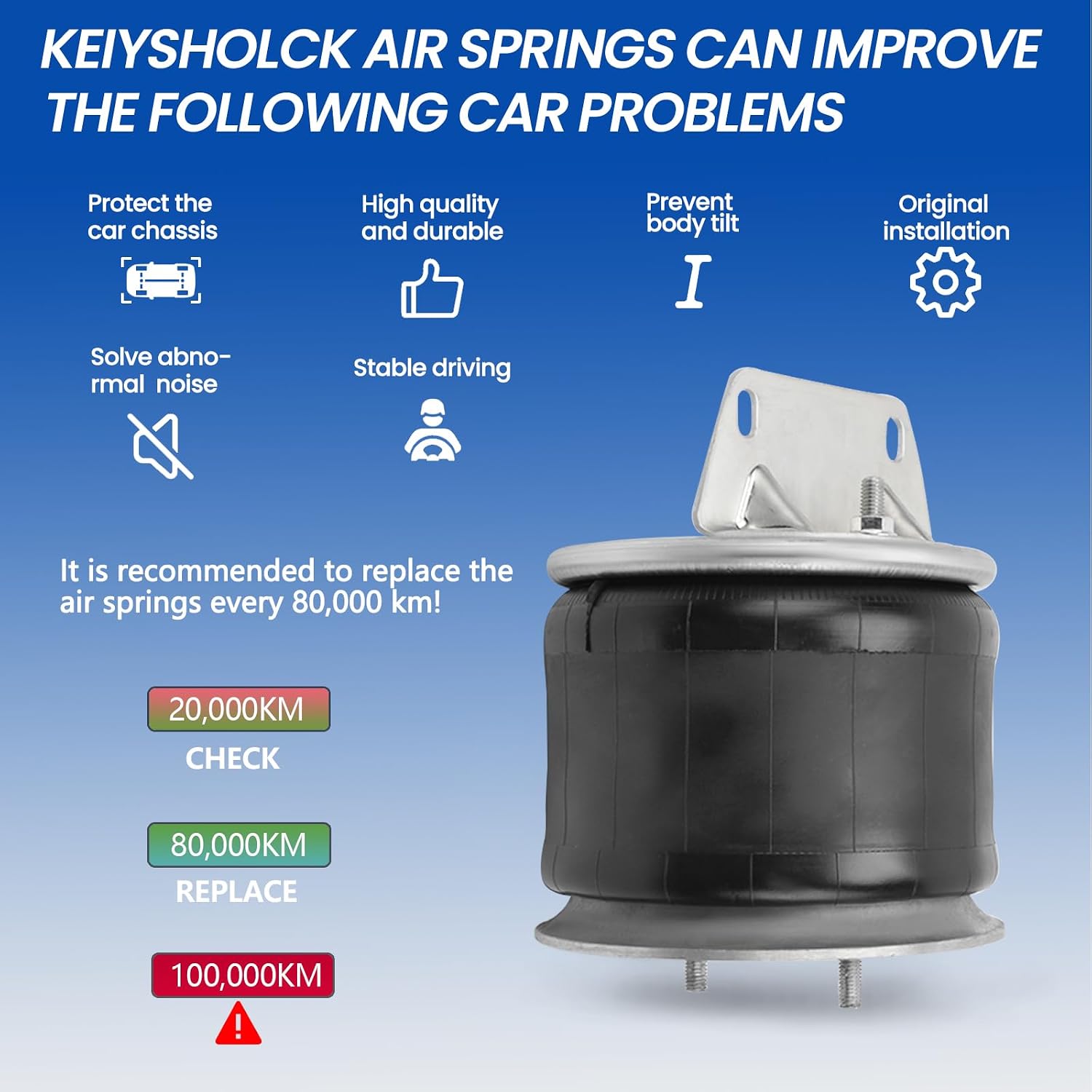 Air Spring Bag Compatible with Freightliner Trucks OEM Number Replace W01-358-9616, 1T15L-1.5, 1T15KW-1.5, 99-12P515, 39616K, K303-16, 8515, 6368, 90557250