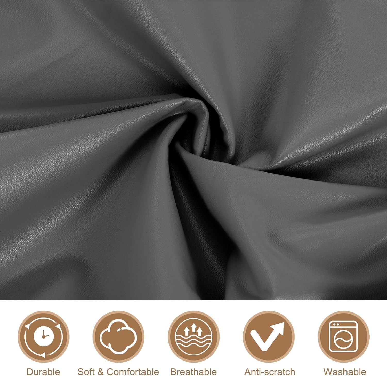 uxcell 4 Pcs Stool Covers Rectangle, 16 x 12 Inch Polyester Chair Seat Cover Vanity Seat Cushion Protector for Home, Dining, and Restaurant, Dark Gray