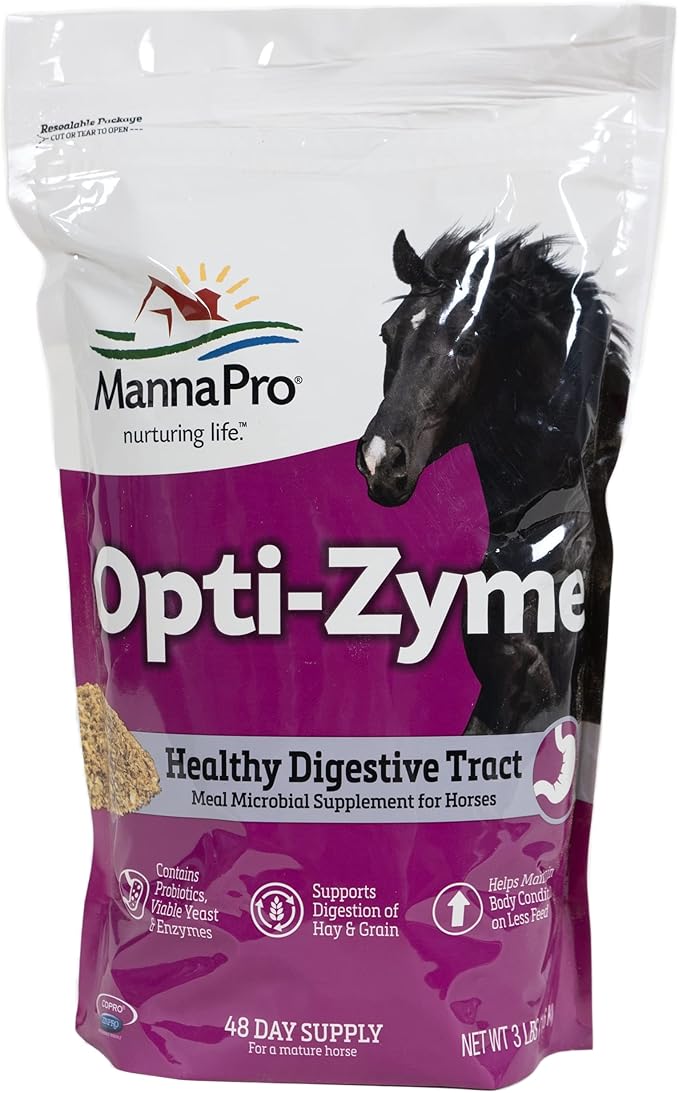 Manna Pro OptiZyme Microbial Digestive Supplement for Horse, 3Pound
