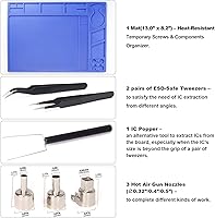 Vista 6 de YIHUA 959D-Estación Digital de Retrabajo de Aire Caliente, Alta Potencia con 3 Memorias, Eficiencia de Flujo de Aire, Pantalla °F/°C, Temperatura