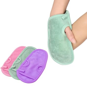 3 PCS Bathing Shower Mittens Body Wash Massage Spa Mitt Towel for Adults Children Body Back Rubbing Exfoliating Washing Cleaning Color Random