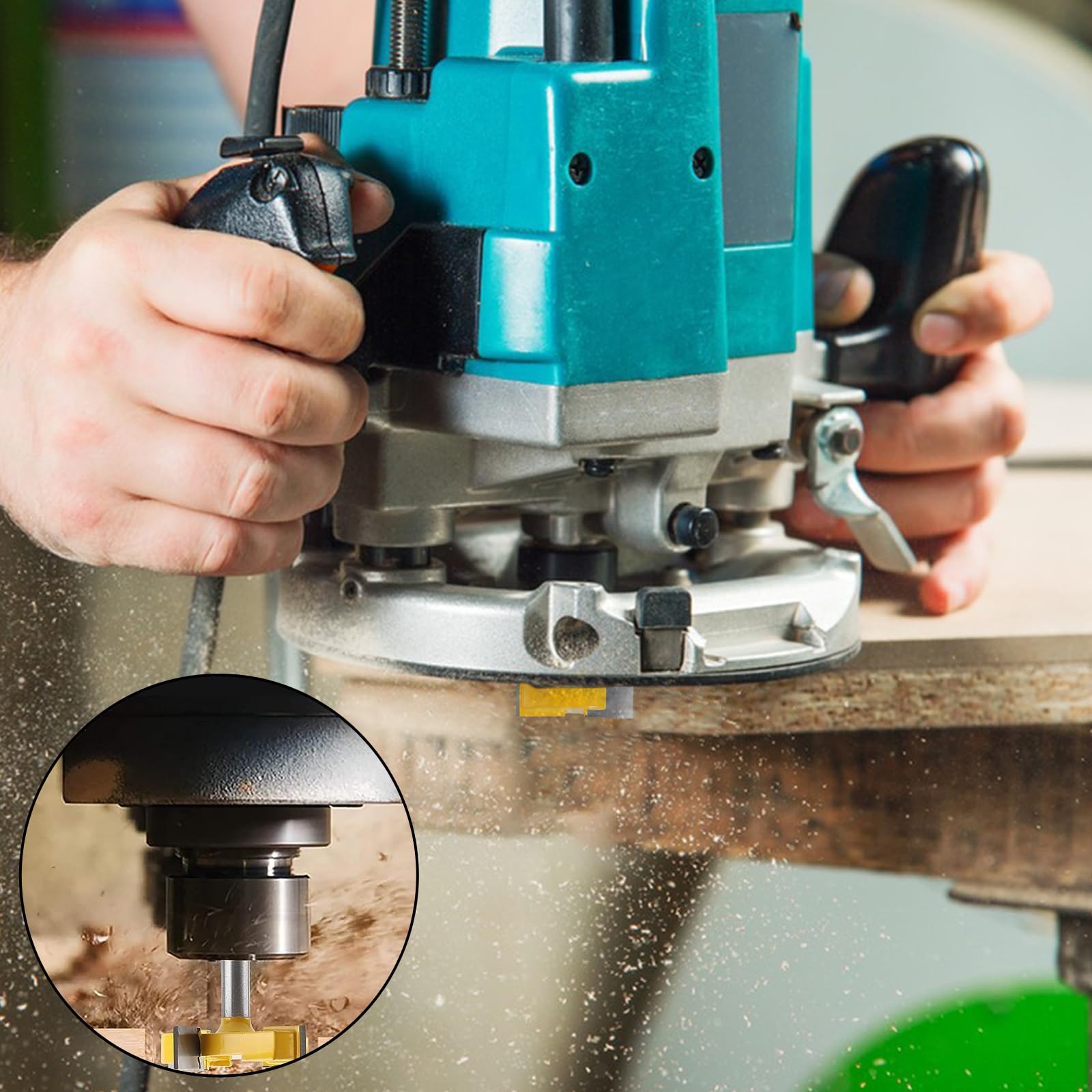 2 Pezzi T-Slot Track Fresa,Fresa a T con Gambo,T-scanalatura Dello Stinco Legno Cutter Router Bit,per utensile Per la Lavorazione del Legno