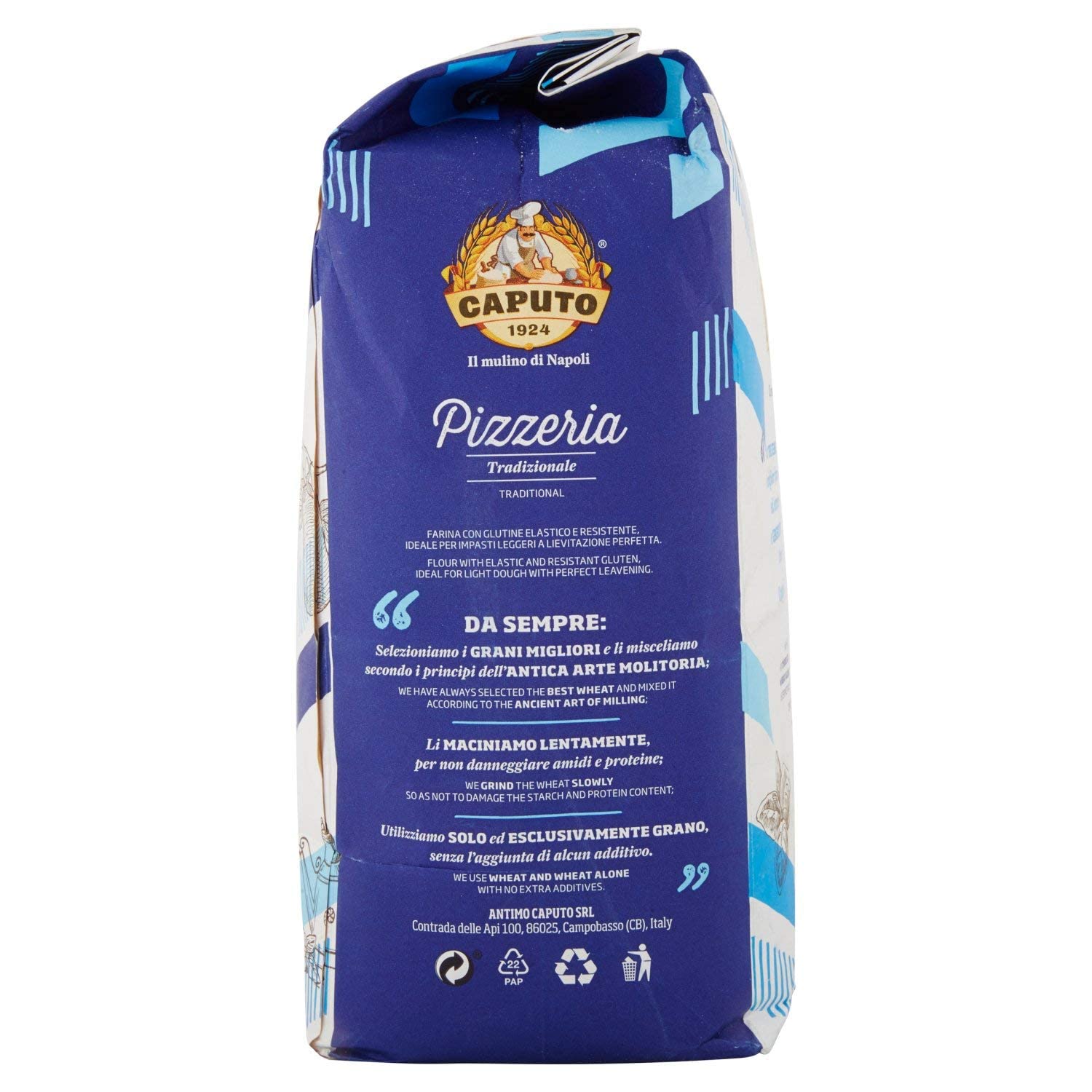4 harinas de trigo blandas tipo OO para pizzas, 5 kg