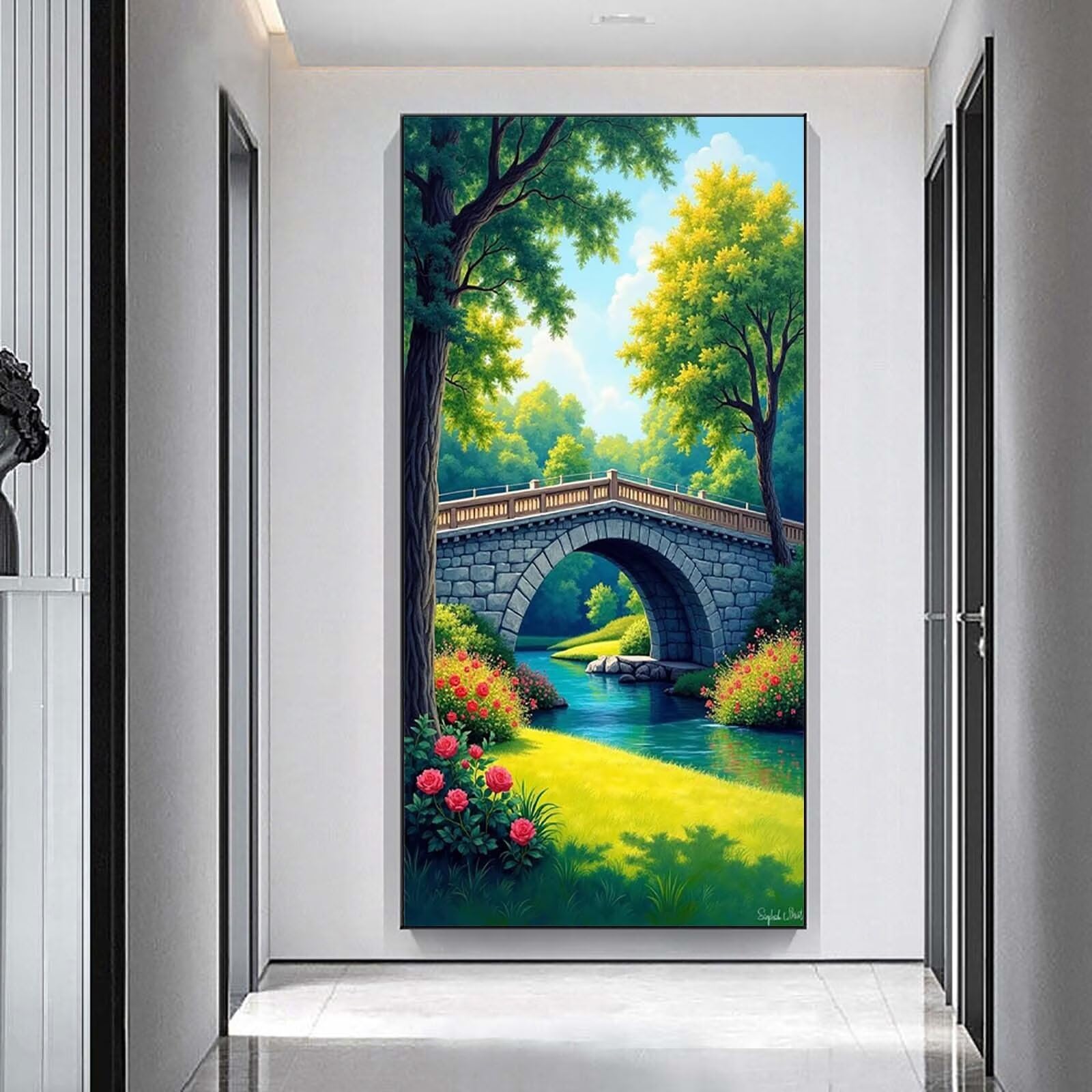 Most duży XXL diamentowy obraz dla dorosłych, zestaw do majsterkowania 60 x