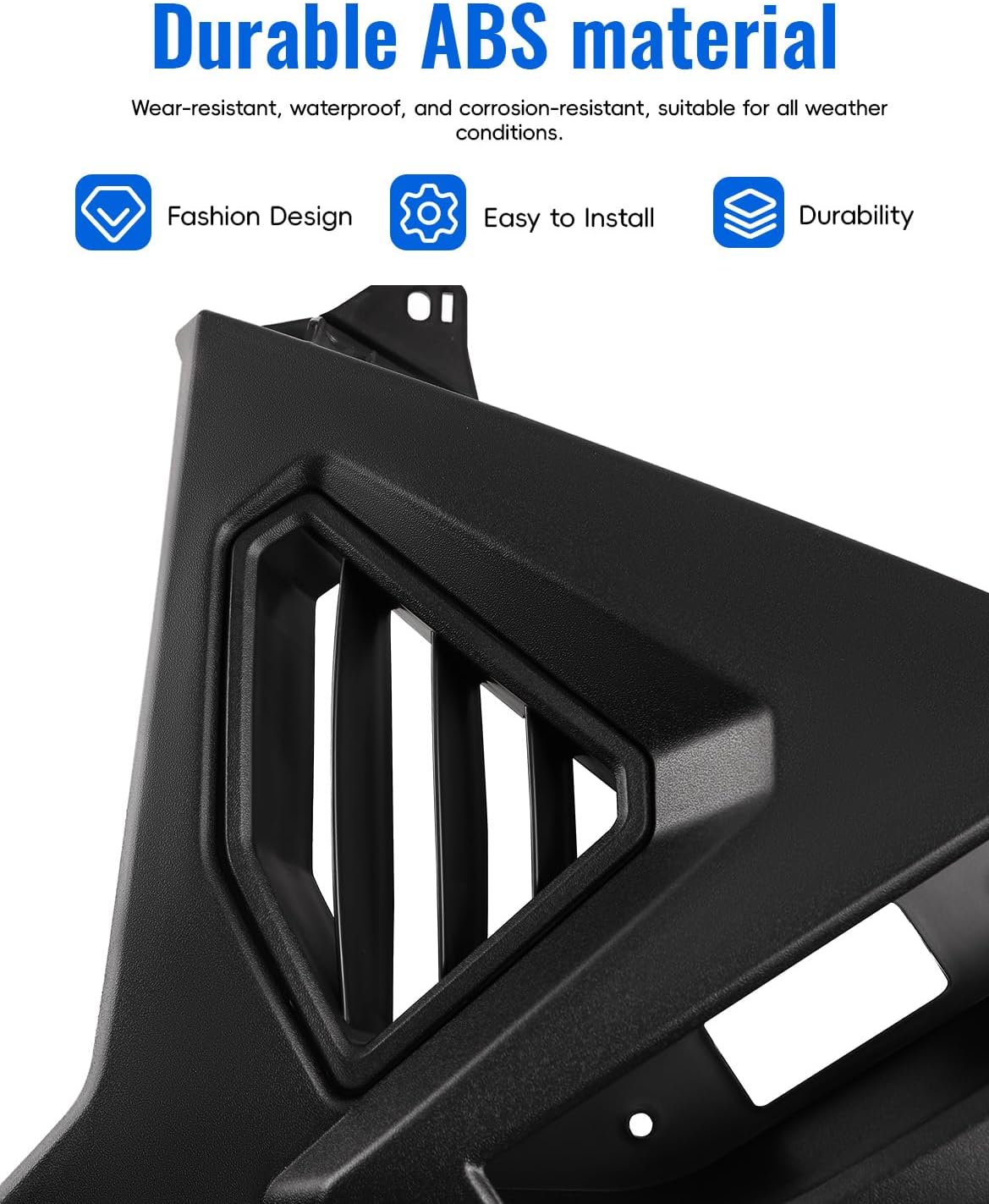 Front Lower Accent Panel Kit for Slingshot, 2PCS DRL Decorative Plate Lights Exterior Housing Trim Panel for Polaris Slingshot S SL SLR R GT 2020-2024 Accessories, Replace OEM #2884605