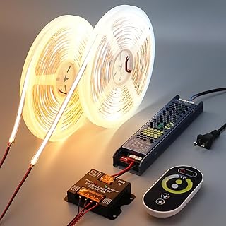 24V CCT COB LED Strip Lights Kit 65.6ft (2 Rolls of 32.8ft), 2700K-6500K...