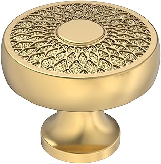 Alzassbg Round Cabinet Knobs, Champagne Bronze, 1.4 Inch Diameter, Decor...