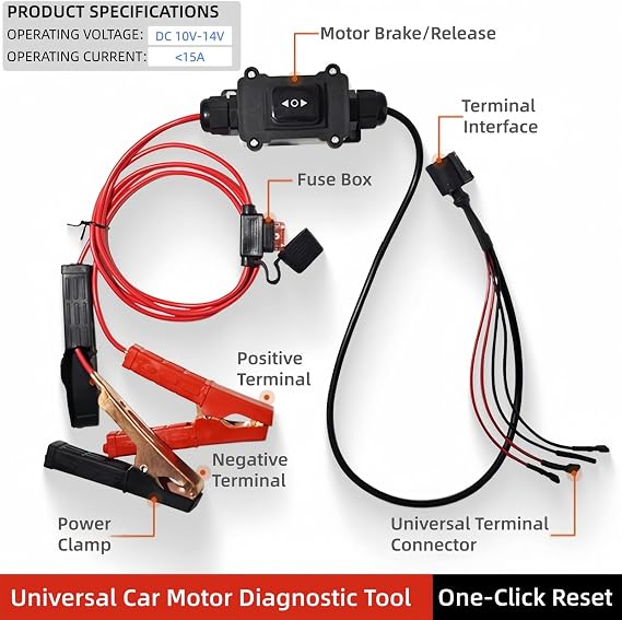 Universal Car Motor Diagnostic Tool EPB Emergency Release Tool Scanners Testers Starting & Charging System Testing Check Engine Light for Vehicles 1 Set