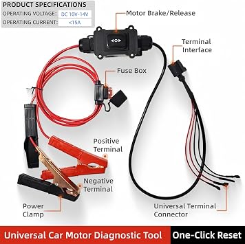 Universal Car Motor Diagnostic Tool EPB Emergency Release Tool Scanners Testers Starting & Charging System Testing Check Engine Light for Vehicles 1 Set