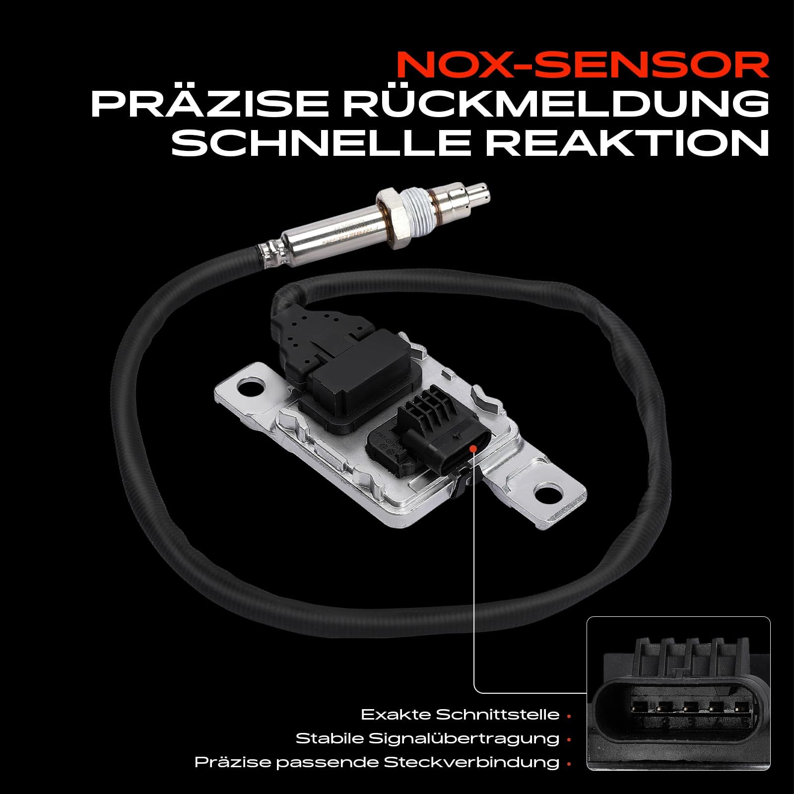 Frankberg Noxsensor Klopfsensor Sensor 5-polig Kompatibel mit T.o.u.a.r.e.g 7P5 7P6 3.0 V6 TDI 4.2 V8 TDI 2010-2018 Replace# 059907807AA,059907807AC