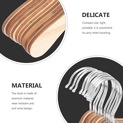 Miniatura 7 de Accesorios para gatos, perchas doradas, paquete de 10 perchas para ropa para perros, perchas de madera para disfraces de mascotas, perchas para