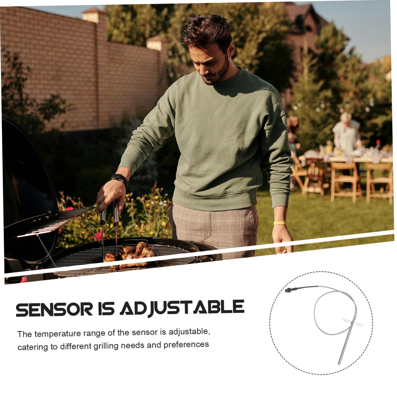 SUPVOX 5sets Termometro Per Grigliate e Fumatori Prolunga Per Strumento Barbecue e