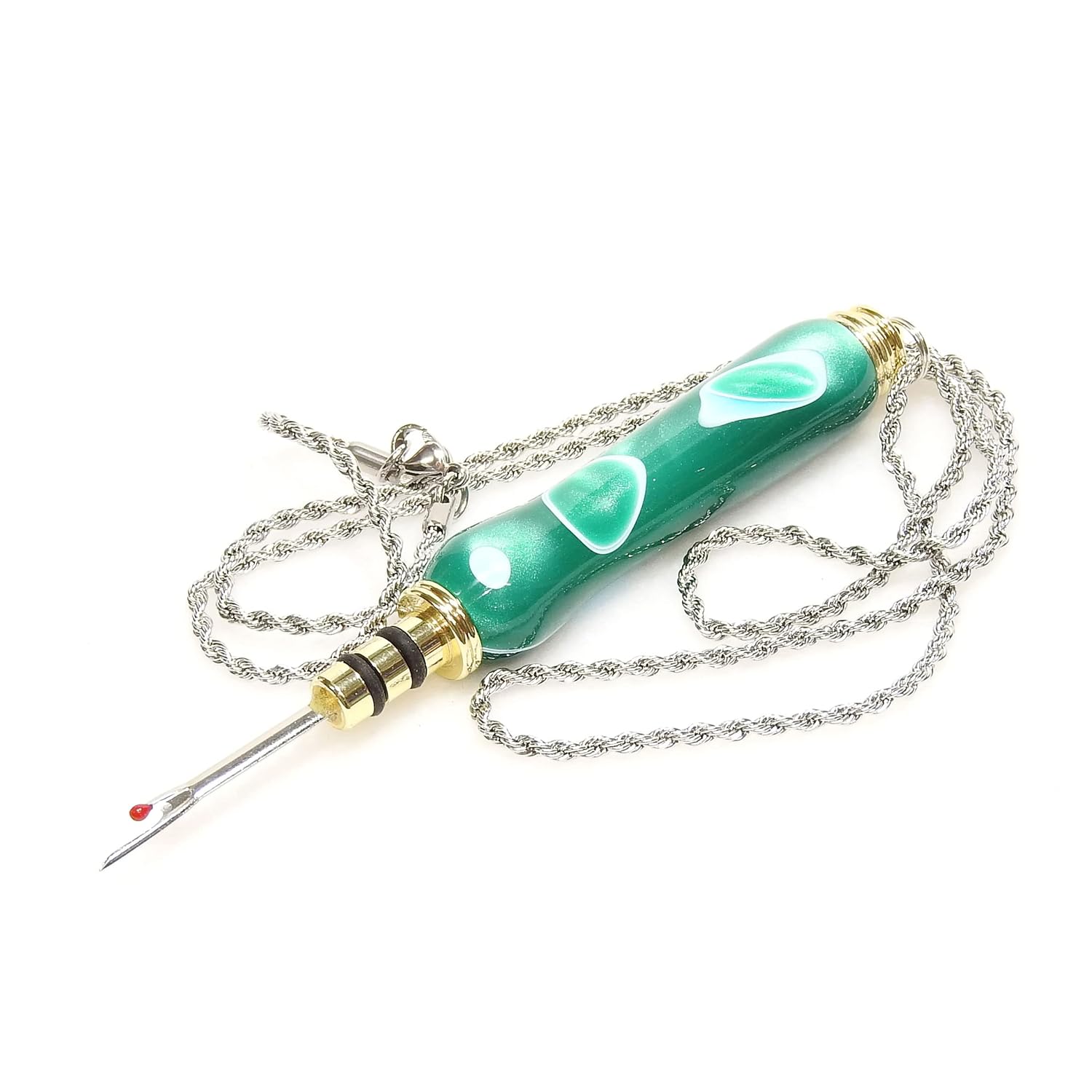 Seam Ripper Necklace with Stiletto (Awl), Reversible and