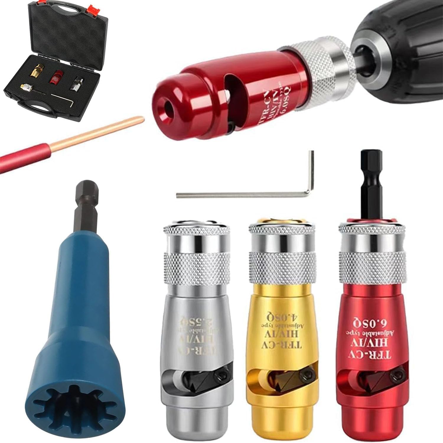 FIALAME Wire Stripping and Twisting Tool, Electric Wire Stripper Drill