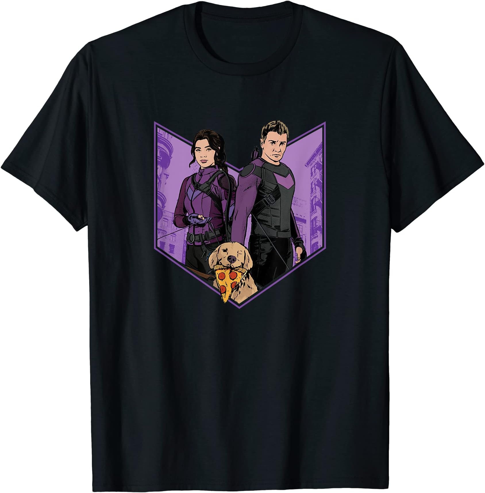 Hawkeye Clint Barton Kate Bishop & Lucky T-Shirt