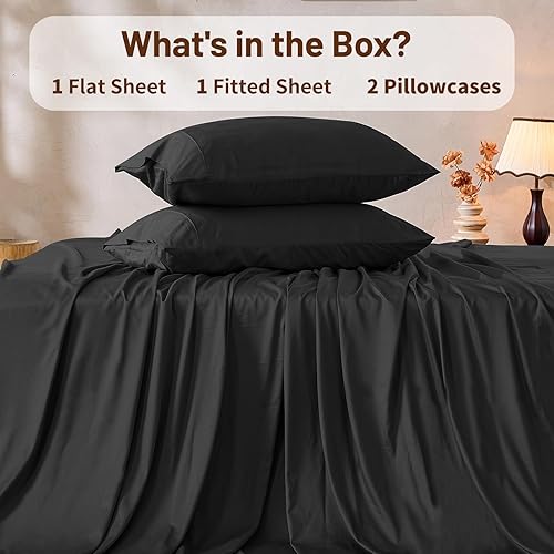 Miniatura 5 de MEISHANG Sábanas de algodón de 1000 hilos, tamaño Queen, 100% algodón egipcio, tejido satinado, suave y transpirable, certificado Oeko-Tex,