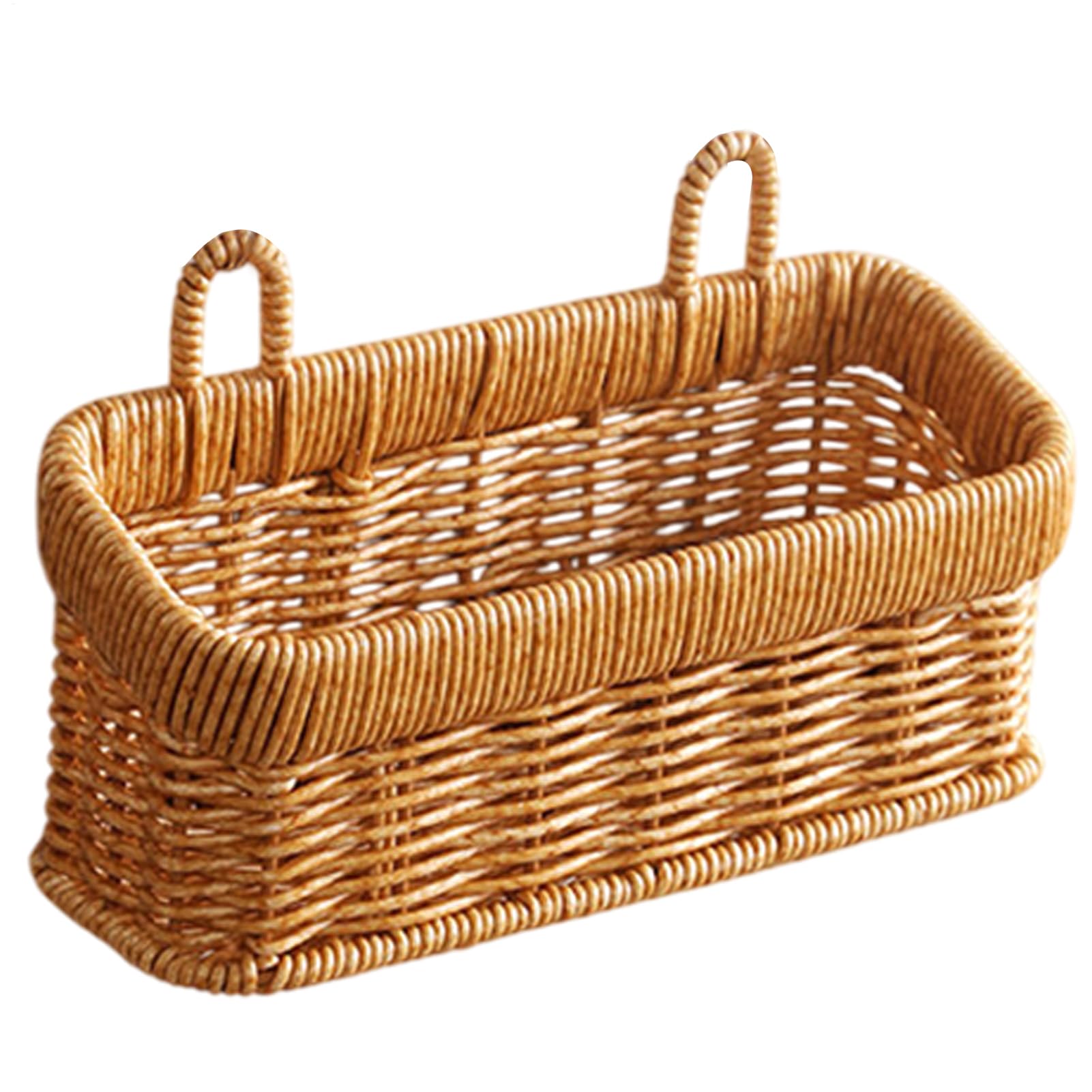 Panier suspendu en jonc de mer tressé main de style authentique pour mur