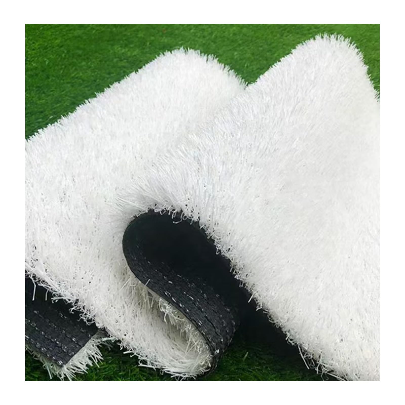 Erba Artificiale for la Decorazione 'Area degli Animali Domestici nel Patio, Balcone, Cortile(White,31x118in)