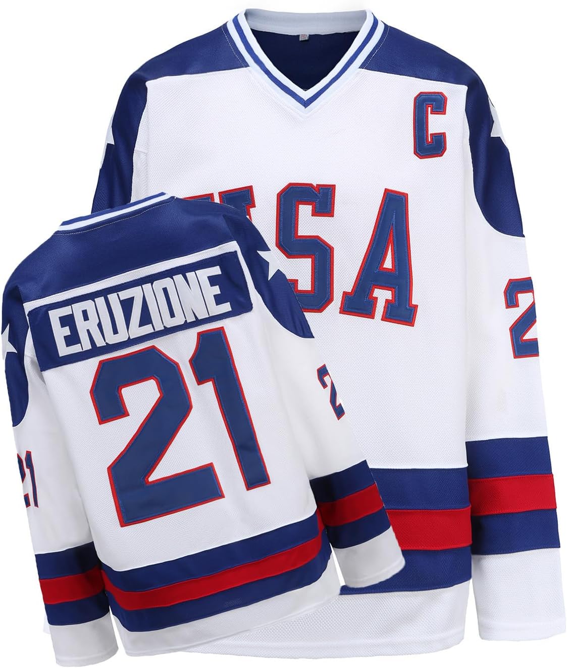 Hockey Jersey of USA 1980 Olympic Team Ice Hockey Jerseys Stitched Letters and Numbers S-XXXL
