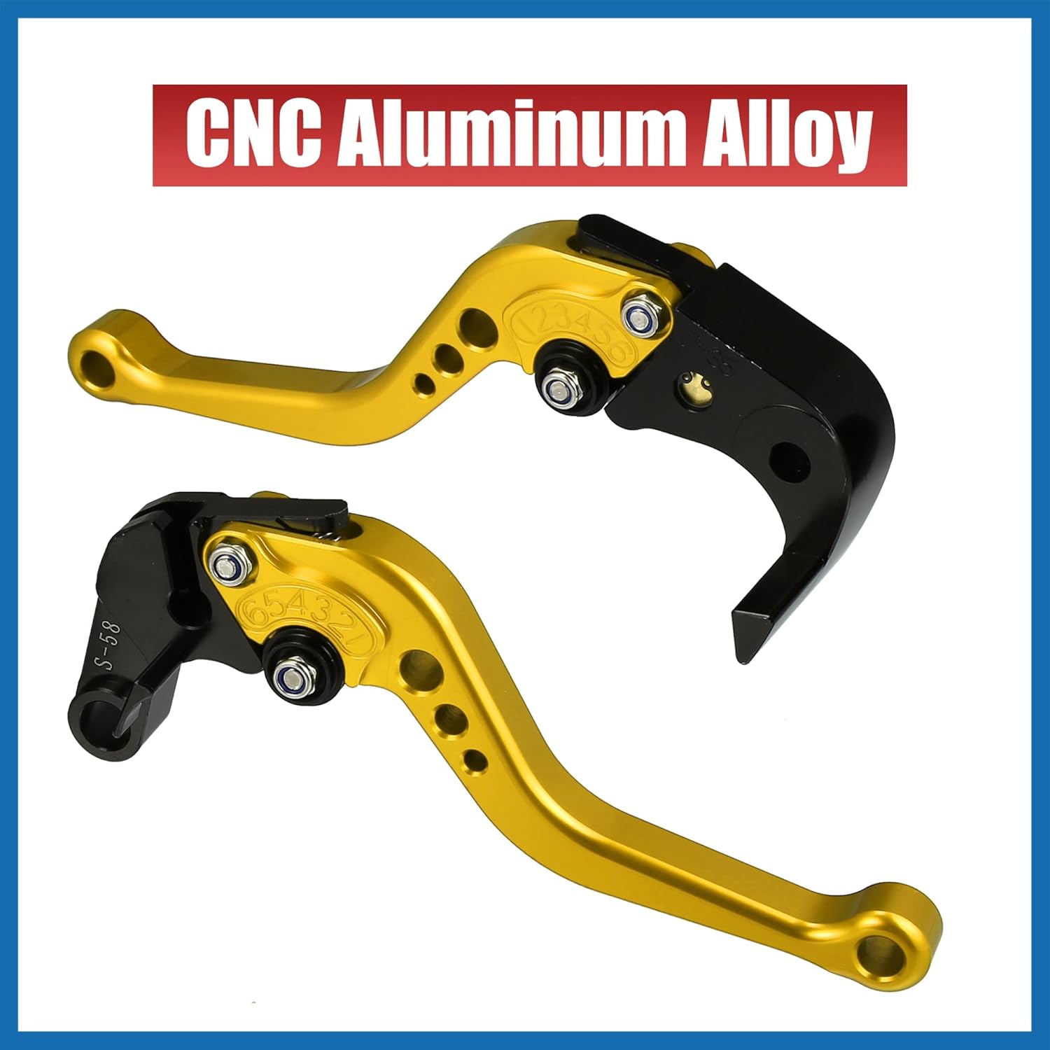 1 Pair Motorcycle Brake Clutch Levers Adjustable Folding CNC for Suzuki GSXR 600 750 1000 GSXR600 GSXR750 2011-2016 for GSXR1000 2009-2020 Gold Tone Item Replacement