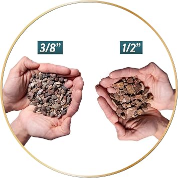 Southwest Boulder & Stone Landscape Rock and Pebble | 20 Pounds | Natural, Decorative Stones and Gravel for Landscaping, Gardening, Potted Plants, and More (Horse Creek, 1/2 Inch)