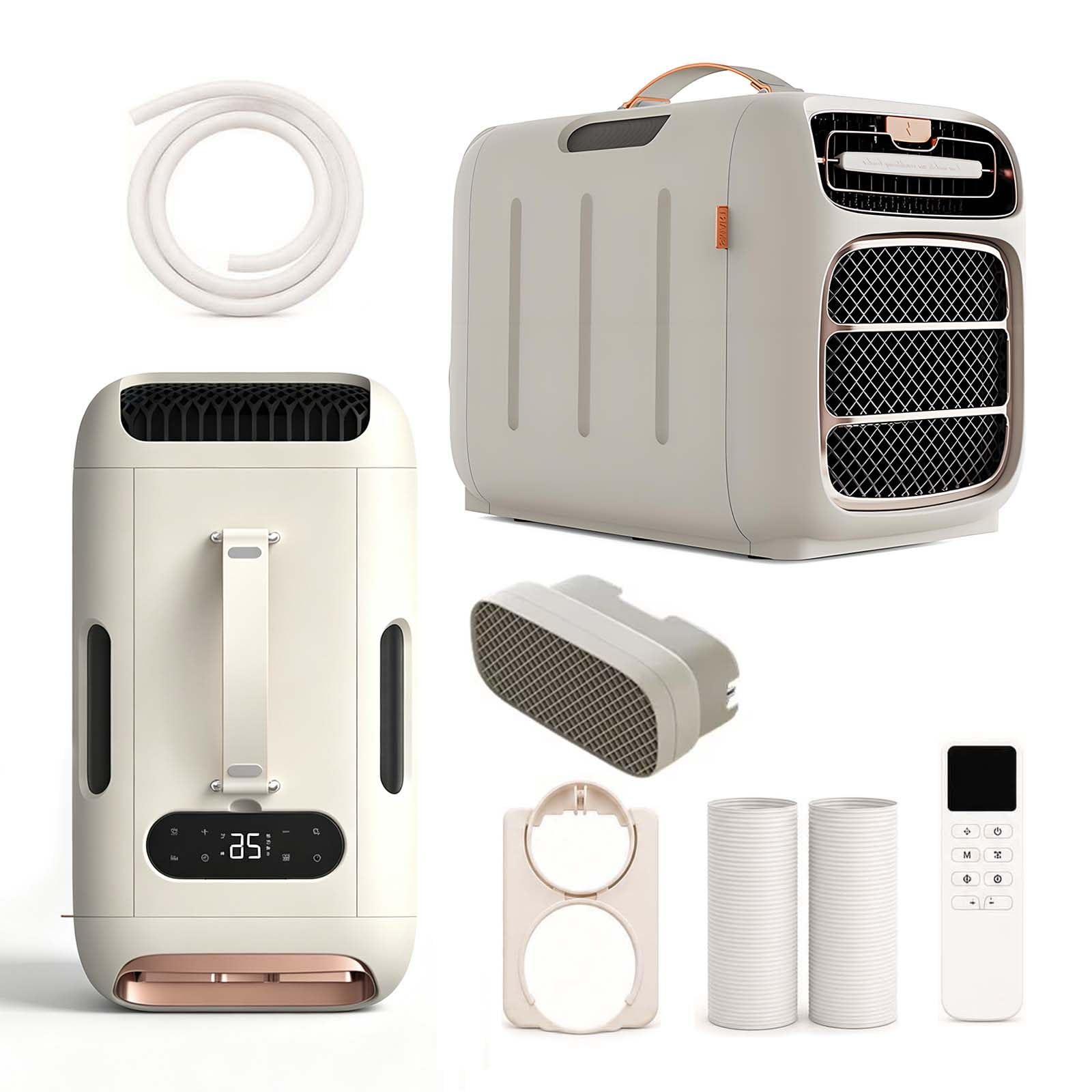 QFGain 4800BTU Cool & 800W Heat Portable AC, Touchscreen Control + Remote