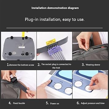8 Cavity Lymphatic Drainage Leg Massager, Electric Air Compression Massager for Circulation Arm Leg Waist Wraps Foot Ankles Calf Massage Machine Pain Relax QiuShuiDr(J)