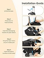 Vista 7 de Relavel Estuche de tren de maquillaje rodante, estuche de cosmetología sobre ruedas con 4 bolsas transparentes, bolsas profesionales