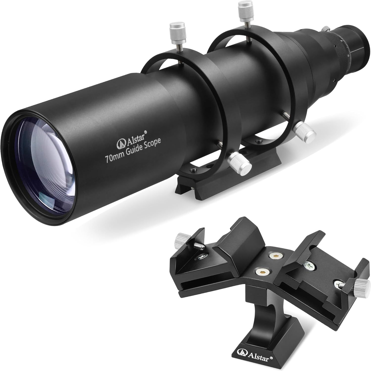 Alstar Dual Tri-Finder Mounting Bracket - Bundle with - 70mm Compact Deluxe Finderscope