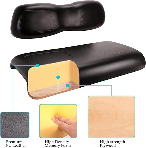 Miniatura 15 de 10L0L Asiento delantero inferior y respaldo para Club Car DS 2000.5-up carrito de golf, cojines de repuesto estilo fábrica Respaldo del asiento