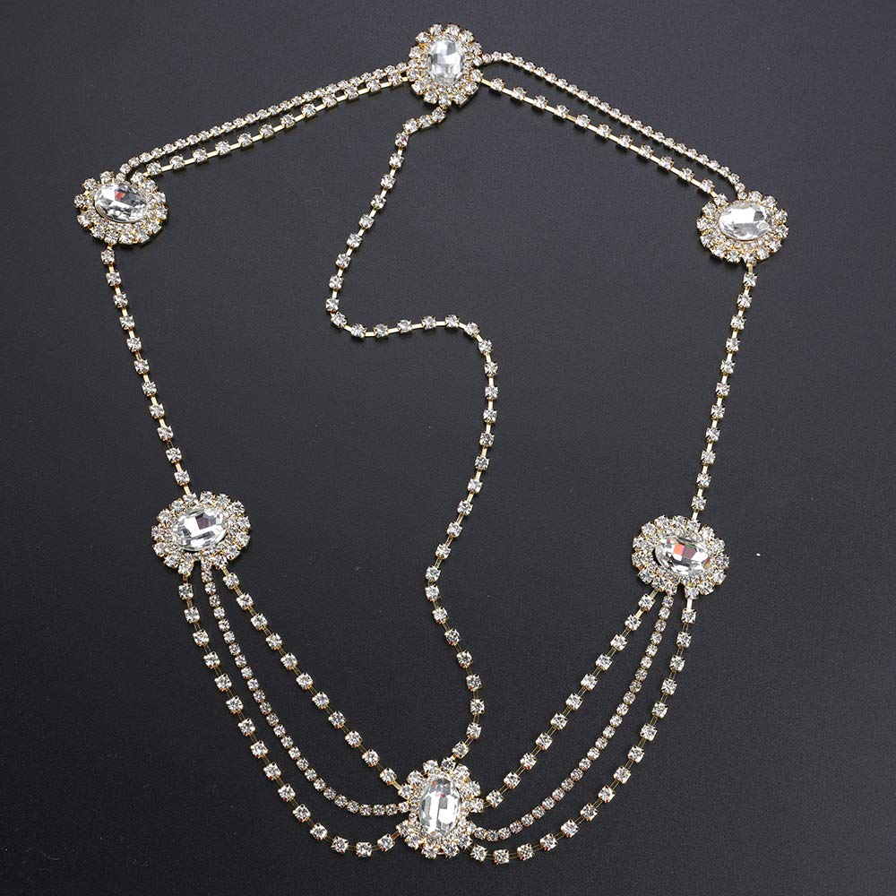 Amazon.com : YERTTER Rhinestone Tassel Wedding Brides Women  display picture 3