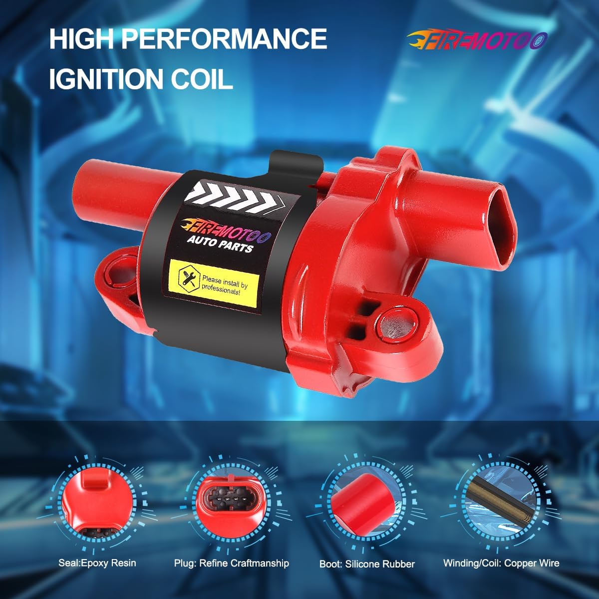 Pack of 8 Ignition Coil Pack Compatible with Buick Cadillac Chevy GMC Hummer Isuzu Pontiac Saab Workhorse Replace UF414 GN10165 C1512 5C1555 E894 52-1820 IC534 12573190 UF-414