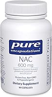 Vista 1 de Pure Encapsulations NAC 600 mg - Suplemento NAC de N-acetil cisteína para salud pulmonar y apoyo inmunológico, apoyo hepático y antioxidantes*
