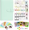 Instant Film Accessories Kit for Instax Mini LiPlay 12 11 9 8 8 evo 99 SE 40 90 70 50S 26 25 7S Camera,Include AlbumFilm StickersMini FramesColorful Clip Mint Green