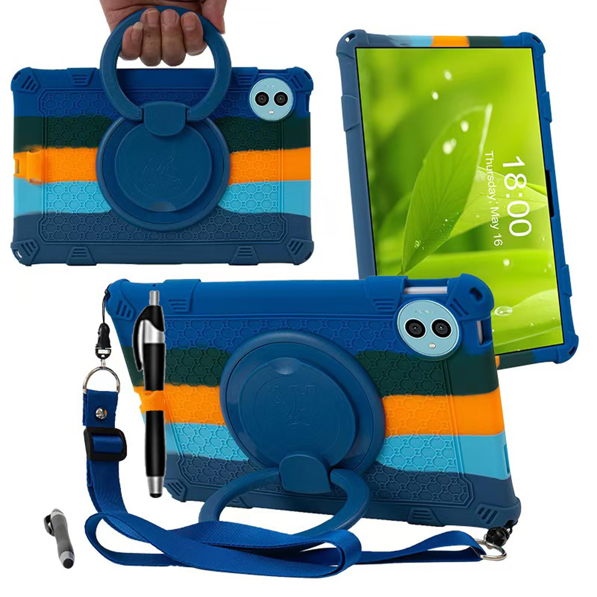 Kids Soft Silicone Case For Teclast P50 P50S 11 Inch 2024 M50 Pro M50HD 10.1 T60 12 Inch Rotation Stand Full Protection Cover - 7 - View #11