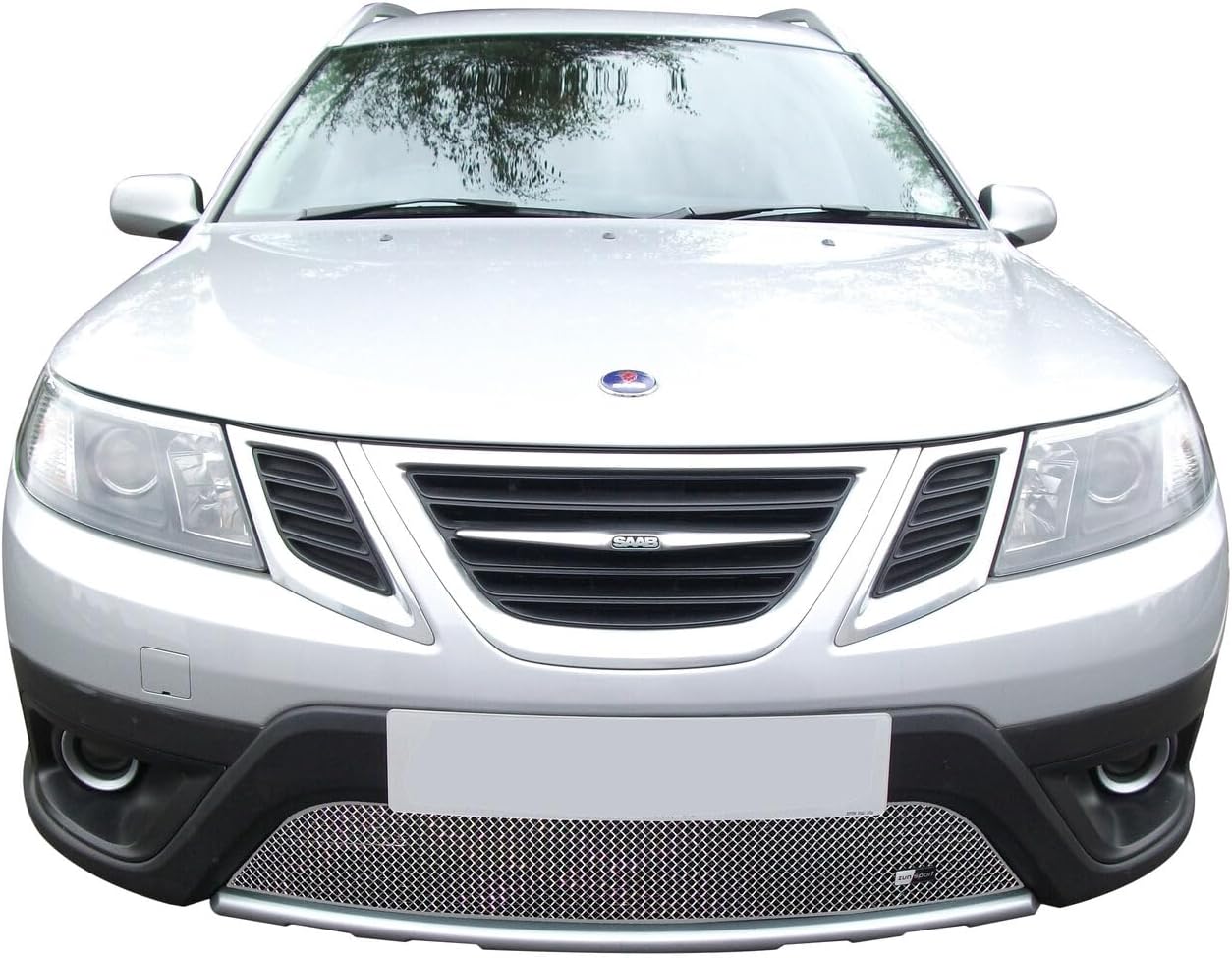 Zunsport Compatible With Saab 9-3X - Lower Grill - Silver finish (2009 to 2011)