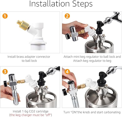 Miniatura 3 de Dispensador de cargador de barril, 0-60 PSI mantener estable presión Cornelius maíz cerveza cultivador al aire libre picnic fiesta carbonatación