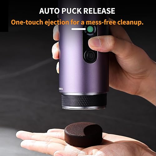 Miniatura 4 de Bincoo Máquina eléctrica portátil de café expreso con soporte, autocalentable, 20 bares, cafetera de viaje para camping, viajes, caravana,