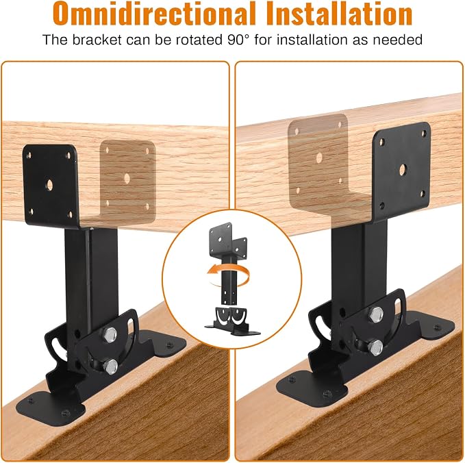 Soportes ajustables para vigas de techo, acero resistente miniatura 7