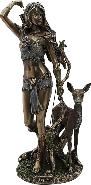 Artemis Diana Goddess Mythology Greek Roman Statue Sculpture Bronze Finish