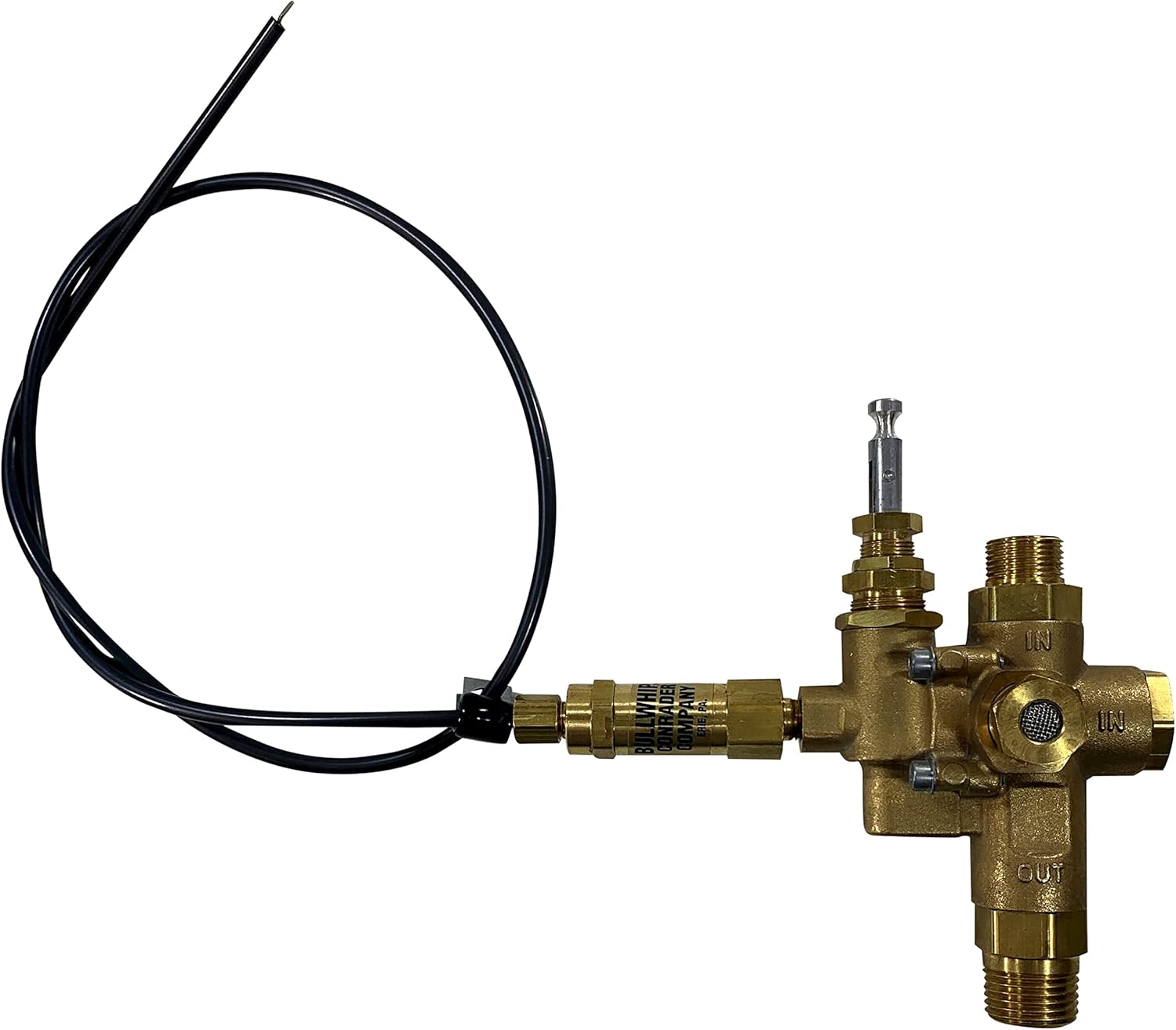 1/2" Compression Top Inlet for Copper Tubing, Combo Unloader Pilot Check Valve with Throttle Control Cable for 6.5HP Max Gas air Compressors (125-150 PSI, 36" Throttle Control Cable & Unloader Valve)