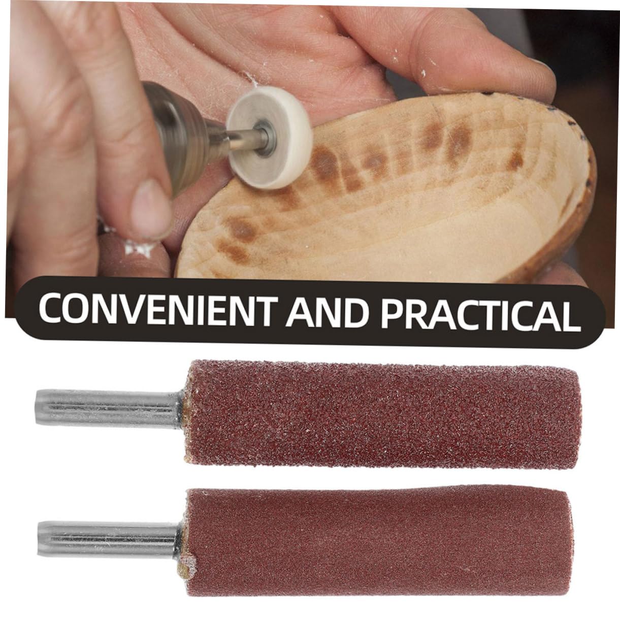 Healifty 1 Set Drum Sander Sandpaper Kit Polishing Discs with Grit Shank for Die Grinder Rotary Tool for Smooth Finishing Surface Prep