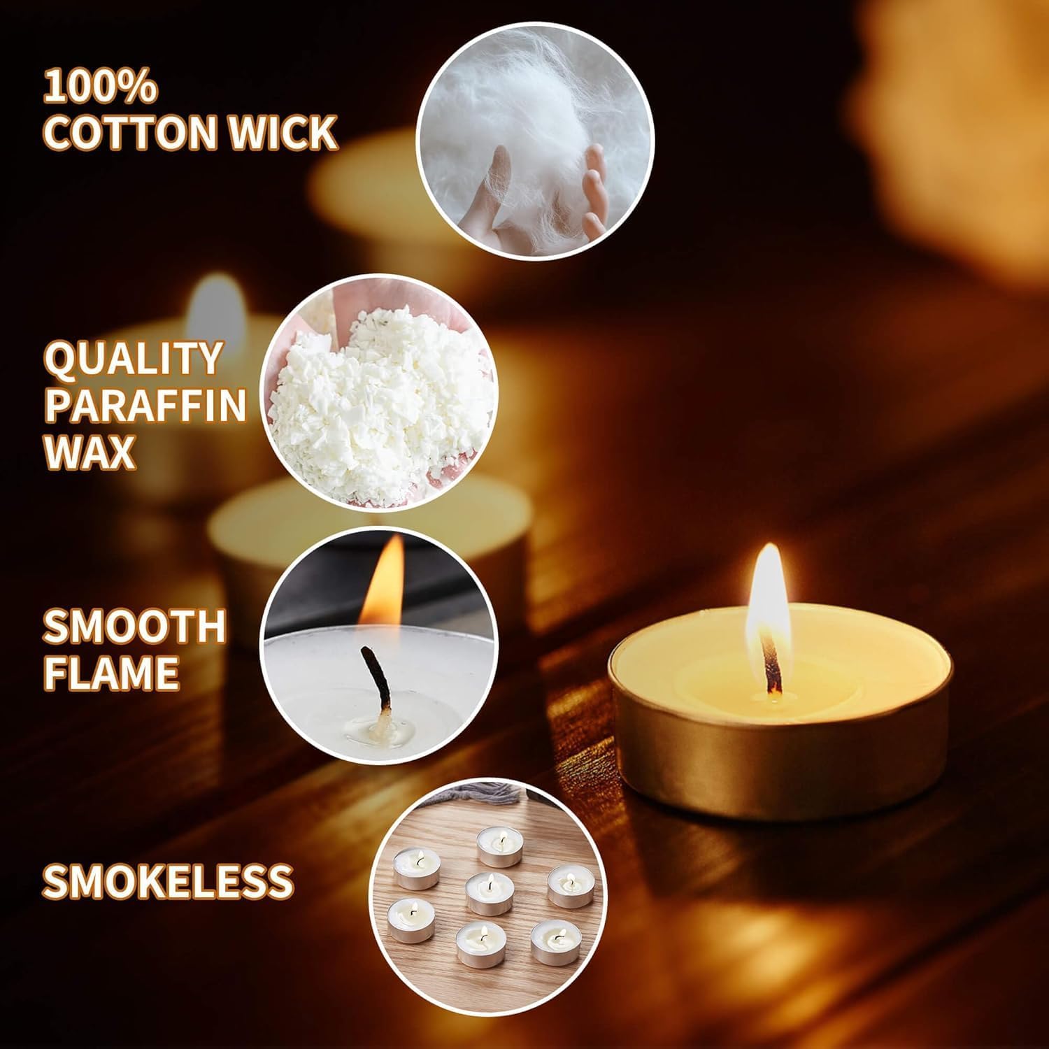 Pink Votive Candle Holder Set 6 Pack with 12 Tea Light Candles, Mercury Glass Finish Tealight Holders for Table Centerpieces Dinner Party Home Decor