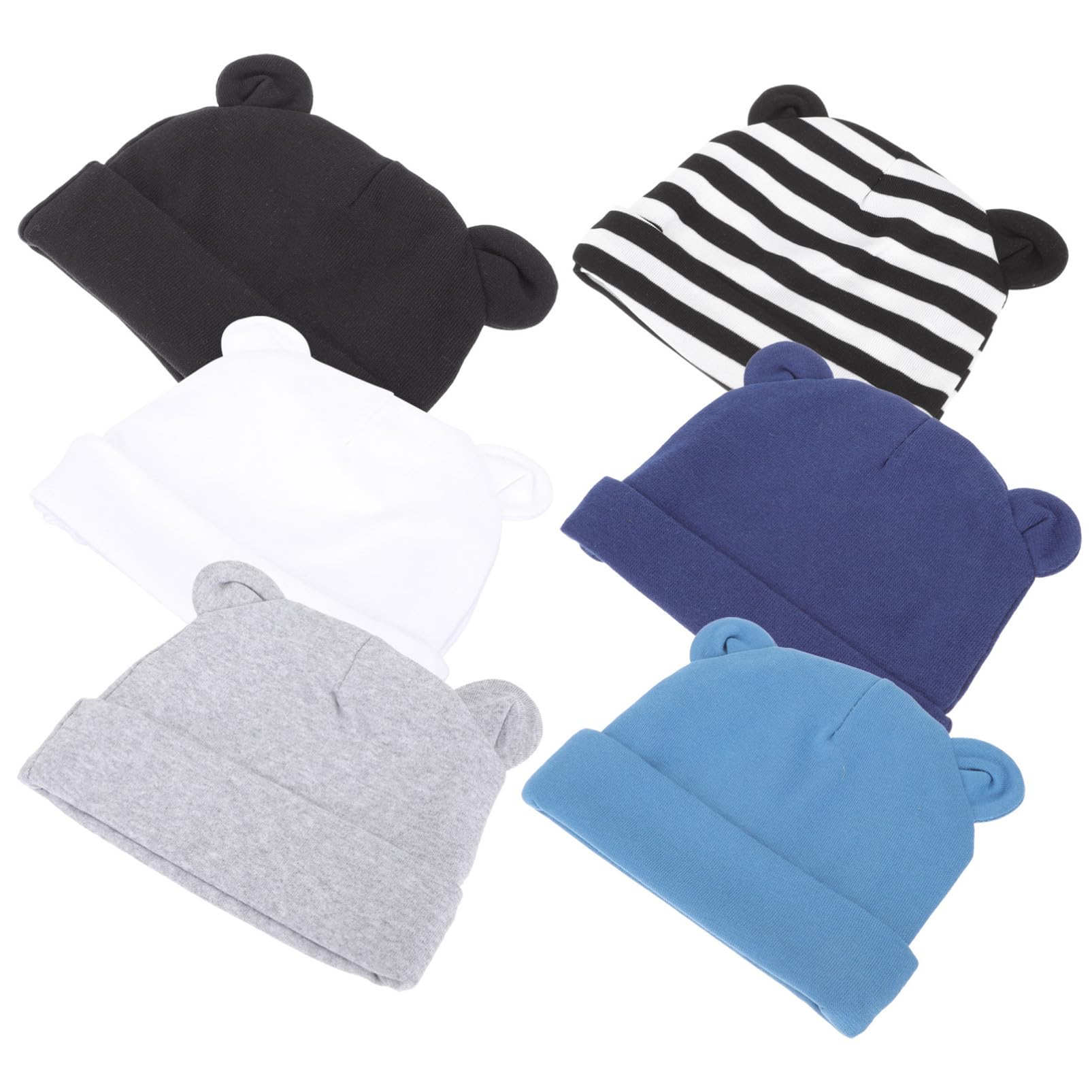 Fötuskappe Für Wintermütze Sommermütze Tiermütze Babygang Cap Neugeborene Hüte Mädchen Hut Mützen Für Neugeborene Babys Hut Turban Baumwolle 6st