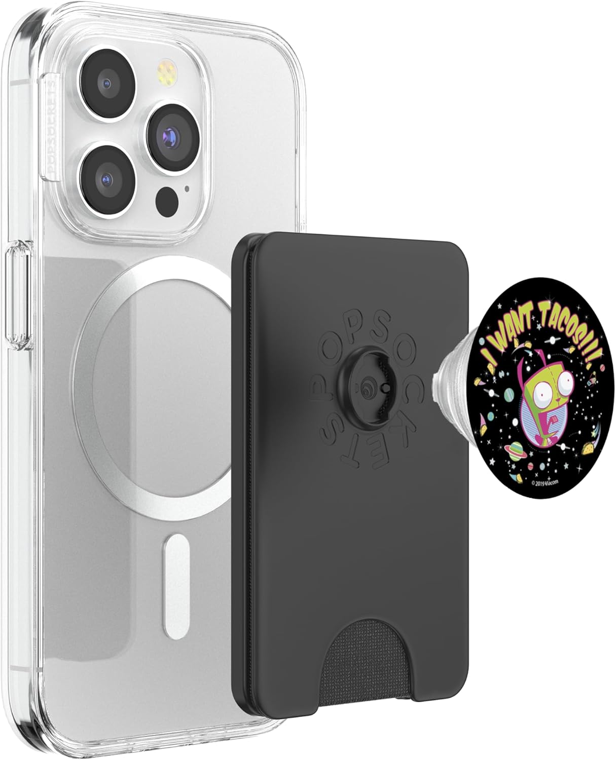 Invader Zim Gir I Want Tacos PopSockets PopWallet for MagSafe